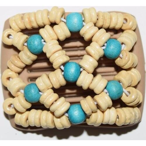 Milk white blue beads small size magic comb 20 pcs/lot beautiful comb Easy to Use for young&old