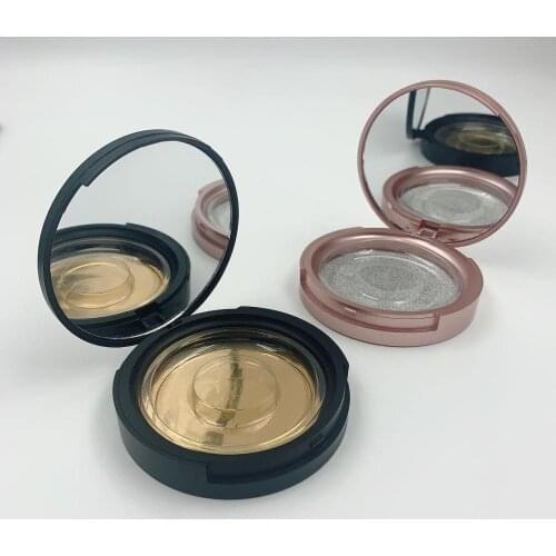 New 20pcs Eyelash Packaging Circle Box with Mirror 8-25mm 3D False Eyelashes Packaging Box Makeup Beauty