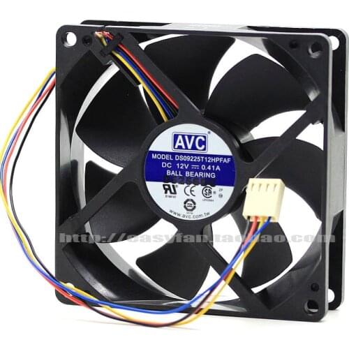 NEW AVC DS09225R12HPFAF 9cm 9CM 4lines PWM ball bearing 9025 cooling fan
