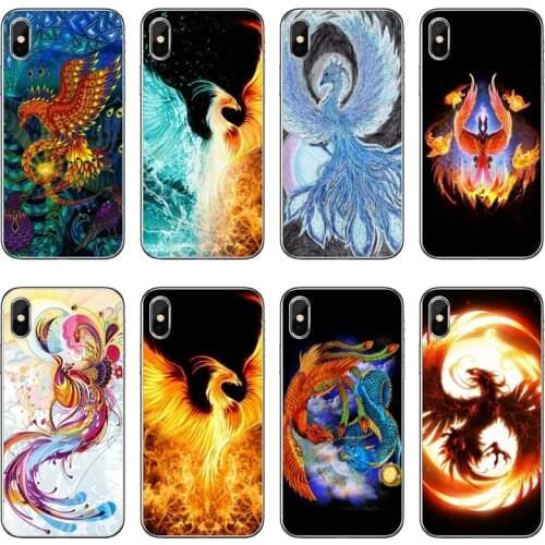 The rising Fire Phoenix bird Art For Huawei Mate 20 10 9 P30 P20 P10 P9 pro Lite P Smart plus 2019 Transparent cover case