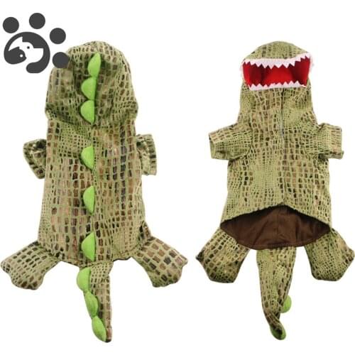 Christmas Winter Clothes Clothing for Dogs Winter Overalls for Dogs Jumpsuit Dog Clothes for Small Dogs Costume Crocodile Cute