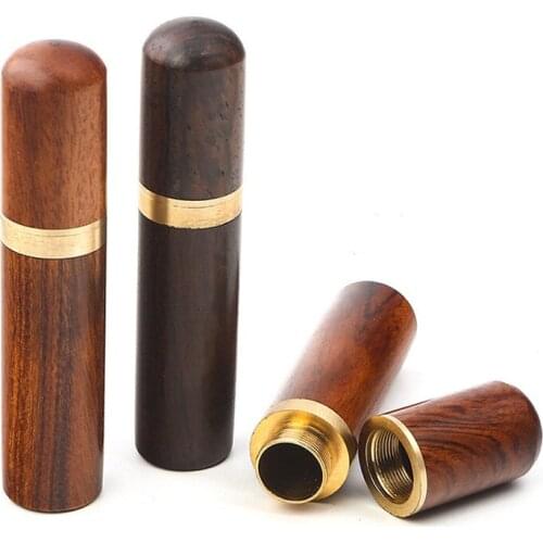 Sewing Needles Holder Storage Tube Wooden Box Hand DIY Sewing Needles Case Leather Knitting Embroidery Mending Needles Container