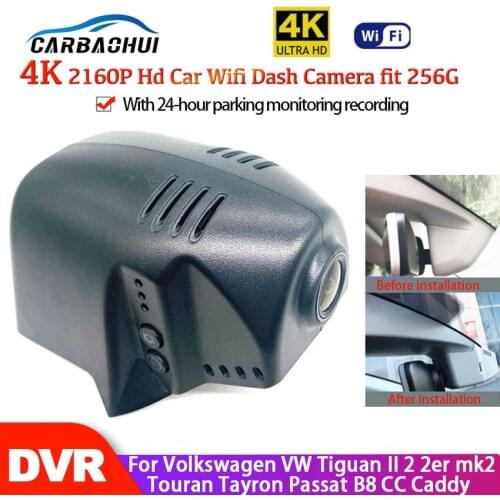 2160P Wifi Hidden Car DVR Dash Cam Camera Video Recorder For Volkswagen VW Tiguan II 2 2er mk2 Touran Tayron Passat B8 CC Caddy