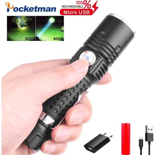 POCKETMAN xhp50 LED flashlight Powerful 18650 torch Lanterna xhp50 lantern Power Tips Lantern hunting lamp hand light
