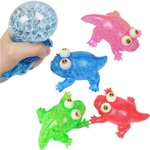 Release Pressure Decompression Toys Cartoon Crocodile Big Eyes Animals Colorful Bead Vent Grape Ball Childrens Squeeze Toy Gift