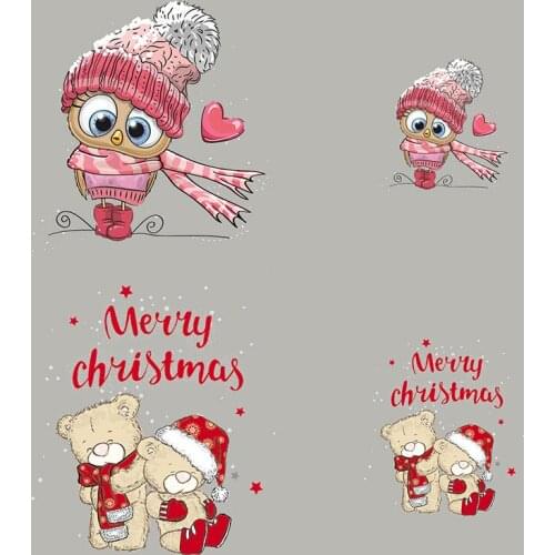 Pulaqi Cute Bear Iron On Transfer Cartoon Animal Patches For Clothing Thermal Stickers On Clothes Children Clothing DIY Applique