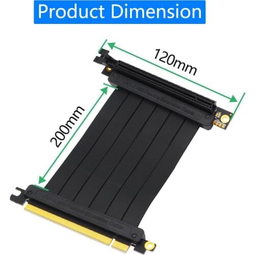 PCI Express 16X Extension cable(270 degree PCI-E slot with latch)