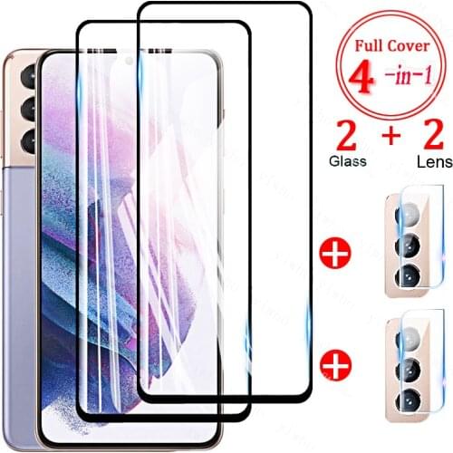 Tempered Glass For Samsung Galaxy S21 plus Protective Screen Protector Glass For Samsung S21Plus Camera Film For Samsung S21