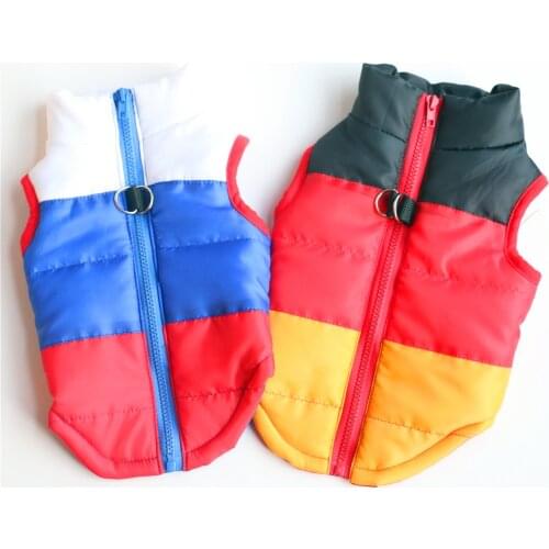 Winter Clothing Warm Dogs Clothes Cotton-padded Jacket Sleeveless Dog Coat Vest Comfortable Puppy Padded Jacket With Buckle