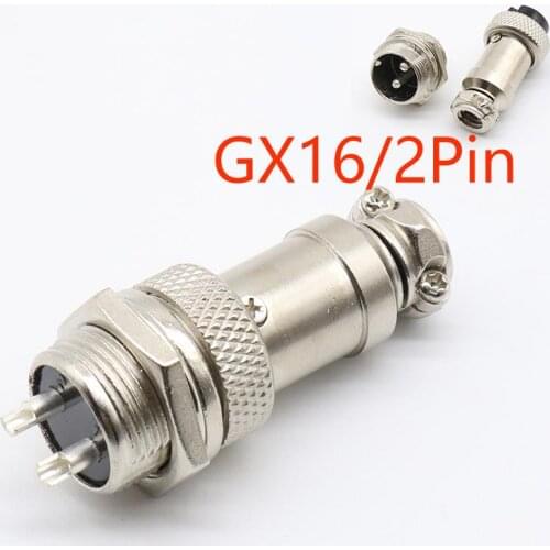 1set GX16 2 Pin Male & Female Diameter 16mm Wire Panel Connector L70 GX16 Circular Connector Aviation Socket Plug Free Shipping