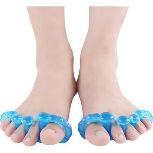 1 Pair Toe Separator Five-Hole Thumb Valgus Fingering Big Foot Bone Small Toe Valgus Corrector Male Female Split Toe Aligner