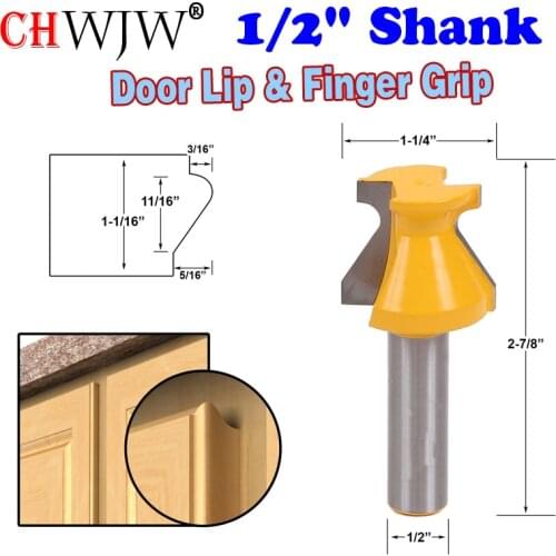 1 PC 1/2"Shank Door Lip Finger Grip w/ 3/16" Radius Router Bit - Chwjw 13128