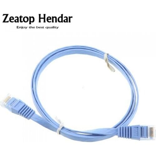 1Pcs 1m CAT6 Flat Ethernet Patch Network Lan Cable RJ45 Connector