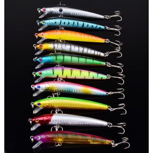 10pcs Fishing Lures Bass CrankBait Crank Bait Tackle wobbler Fish Hooks jumping jig crankbaits octopus surface fishing lures