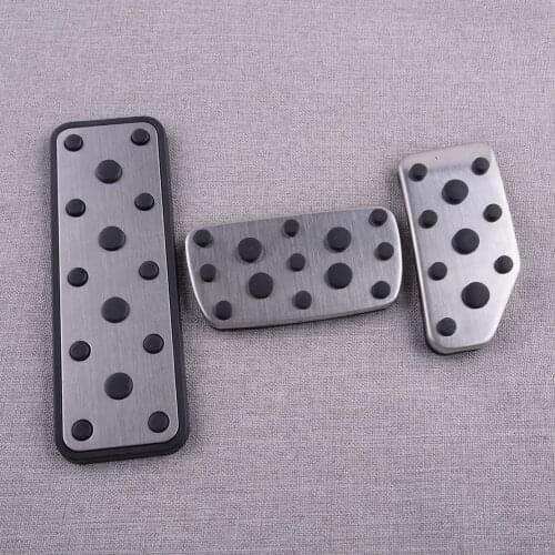 3Pcs/Set Car Footrest Brake Gas Pedal Pad Cover Fit for Subaru Forester Impreza Crosstrek Outback Legacy Ascent 2021 2020 AT