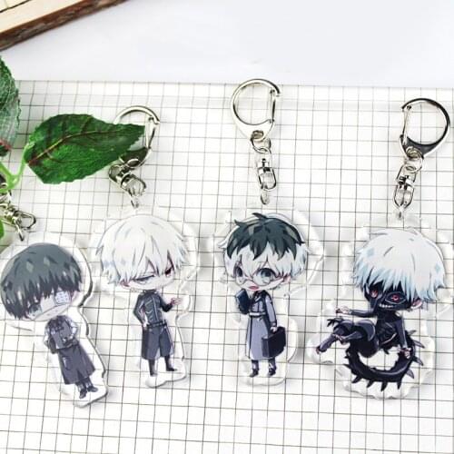 Anime Tokyo Ghoul Acrylic Keychain kaneziki Pendant Action Figure Toys Key Accessories KeyRing Model DIY Anime Lovers Gifts Toys