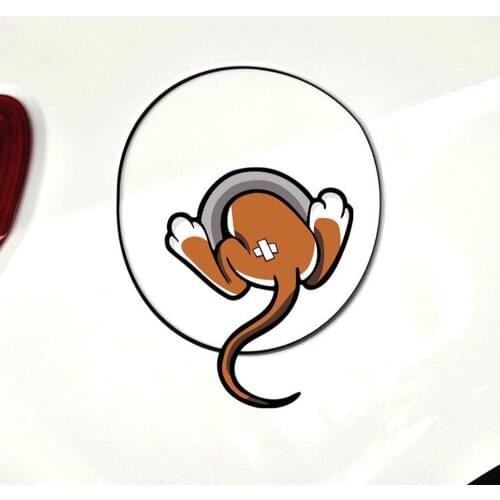 Aliauto Car-styling Funny 3D Car Sticker Mouse Tail Cartoon Decal For VW Golf 4 5 6 7 Polo Ford Focus Kia Fit Renault Peugeot