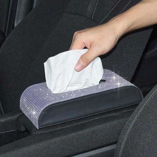 Shinny Tissue Box Cover Rectangular Holder for Home Car Office Decor