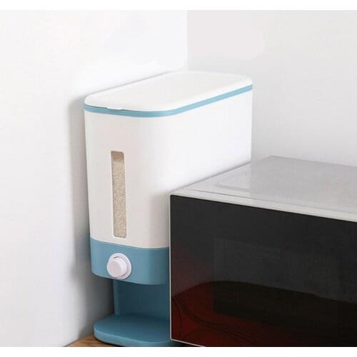 Household Bucket Storage Box Insect-Proof Moisture-Proof Metering Cylinder Automatic Grain Rice Storage Tank Cereal Dispenser