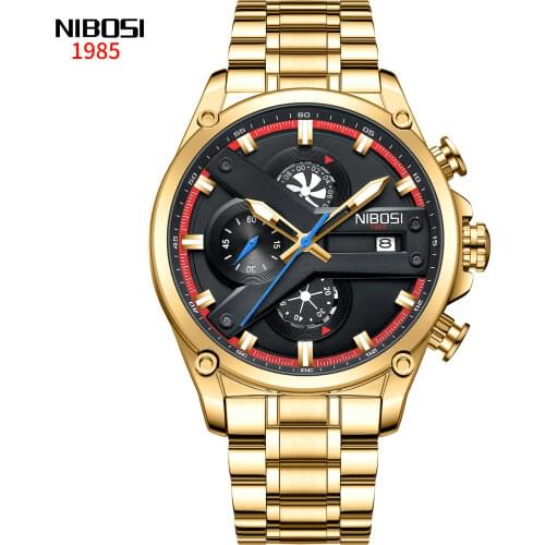 NIBOSI Relogio Masculino Luxury Men Watches Top Brand Mens Quartz Clock Waterproof Sports Chronograph Wristwatches reloj hombre