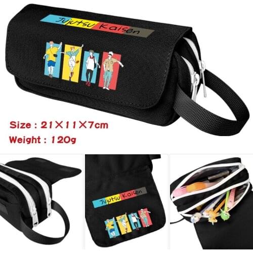 Anime Jujutsu Kaisen Yuji Itadori Pencil Case Cosmetic Makeup Bag Students Teenager Stationary Bags