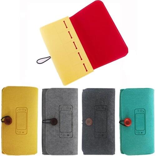 Felt Portable Storage Bag for Switch Lite Case Memory Card Holder Carrying Case for NS Nintend Switch Lite Console Game Bag