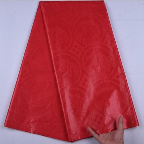 Hot Sale Latest 2019 African Bazin Riche Fabric High Quality Red Fashion Fabric For Wedding Party Dress 30 Yards/Lot 1647