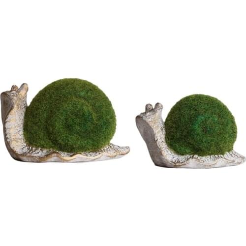 Garden Simulation Snail Statue Ornaments Balcony Garden Simulation Resin Animals Sculpture Balcony Home Decor Resin Flocking
