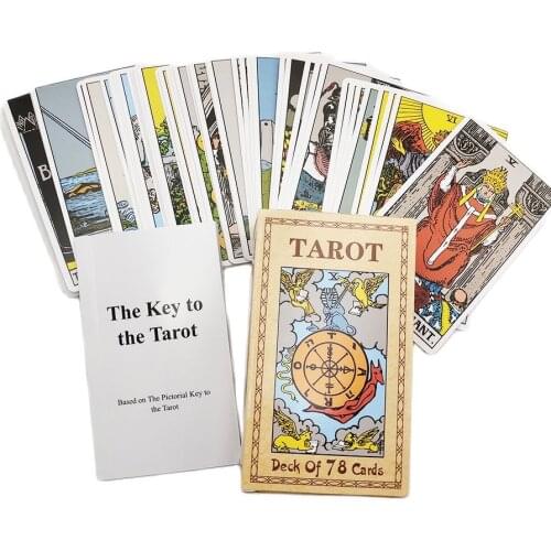 Classic Tarot Cards Deck 78 Sheets/Set For Beginner English Version With Manual Mysterious Divination Oracle Card Game Playing