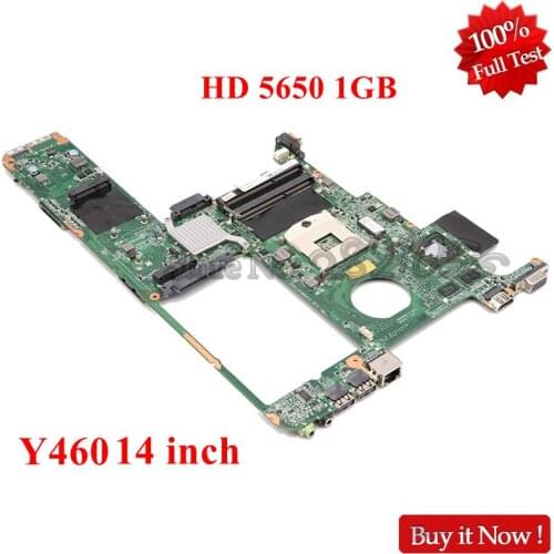NOKOTION Laptop Motherboard For Lenovo ideapad Y460 Y460P DAKL2FMB8F0 Main board DDR3 14'' HD5650 1GB Video Card