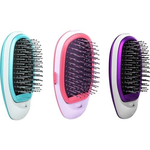 Mini Tangle Hair Brush Egg Round Shape Soft Hairbrush Detangling Hair Brush Hair Styling Hairdressing Comb For Travel