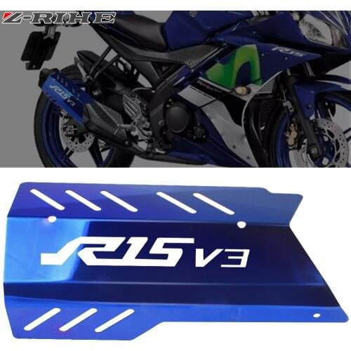 Motorcycle Accessories For Yamaha YZF R15 V3 2017 2018 2019 2020 Alumium Exhaust Pipe Cover Rear Muffler Shield Cover MT15 MT-15