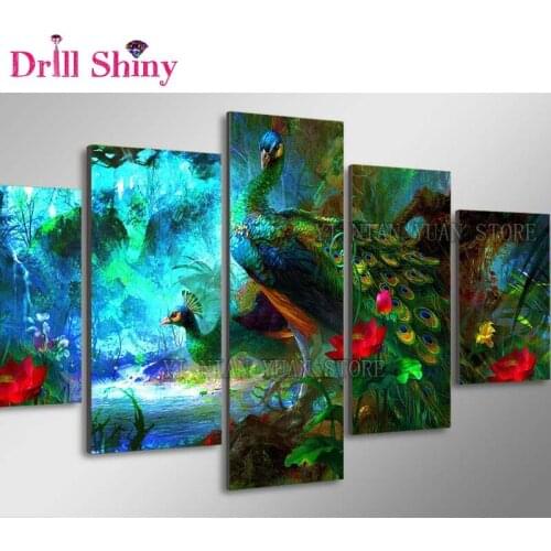Multi-picture Peacock DIY Diamond Painting crystal Square Rhinestone Pasting home Decor Painting 3d Diamond Embroidery Mosaic