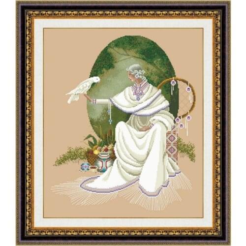 Spiritdancer cross stitch kit fairy pattern design 18ct 14ct 11ct linen flaxen canvas embroidery DIY needlework