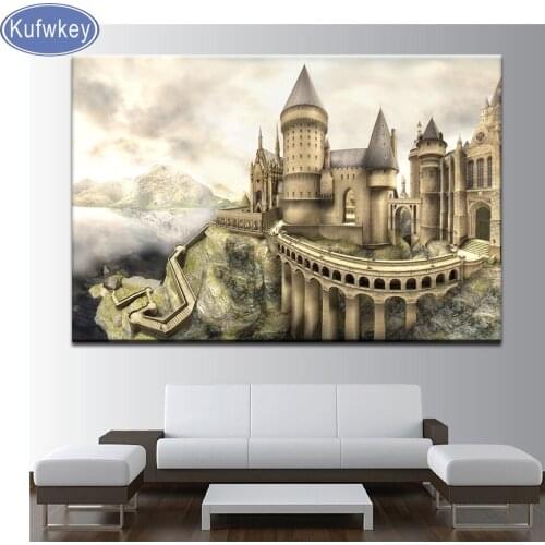 Unfinished Full square Diamond paintings Castle 5D Diamond embroidery cross stitch painting rhinestone Crafts DIY Home Decor