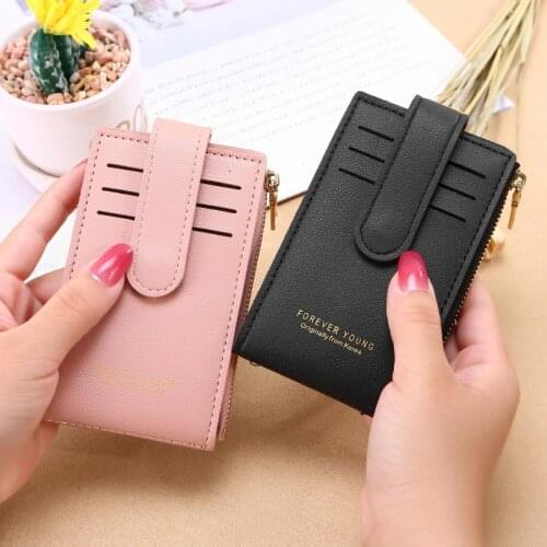 New Card bag Women Wallets Zipper Card Wallet 2021 Leather Coin Purse Small Wallet Multi-card Card Holder Card Holder Coin Bag