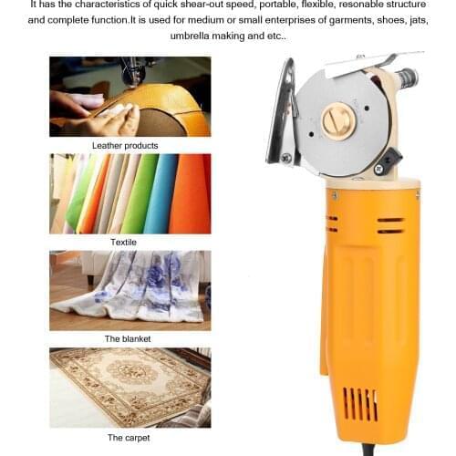 Handheld Portable Minishear 70mm Round Blade Electric Cloth Cutter Fabric Cutting Machine