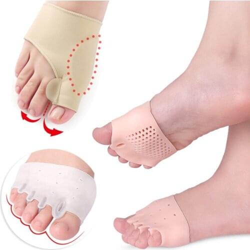 Silicone Forefoot Pads for Women High Heels Shoes Insoles Silicone Orthopedic Bunion Corrector Valgus Bone Thumb Toes Separator