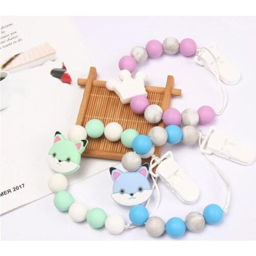 DIY Silicone Baby Pacifier Clip Personalised Colorful Pacifier Chain 2020 New Baby Teething Soother Chew Toy Dummy Clips