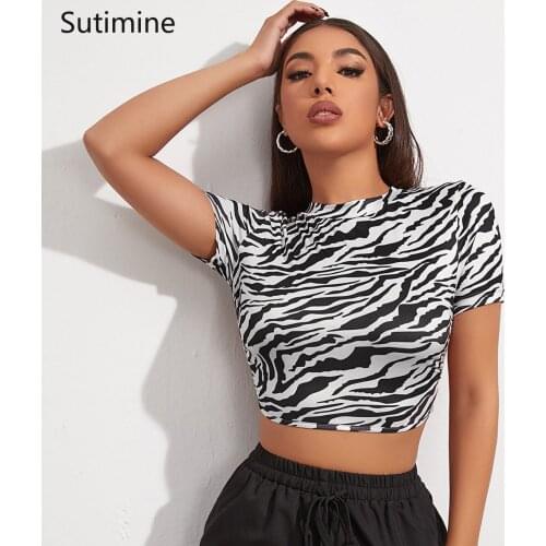 Женские полосатые футболки Sutimine China At AliExpress