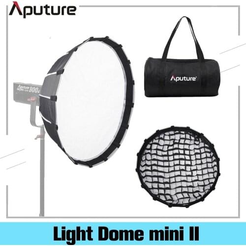 Aputure Light Dome Mini II with Grid Flash Diffuser For LS C120d II 300d Soft Boxes Bowens Mount Fixtures Outside Diffuser