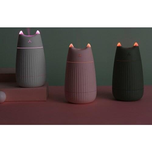 USB Air Humidifier Cute Cat Desktop Diffuser 200ML Car Air Freshener Purifier Mini Portable Diffuser With LED Lights For Home