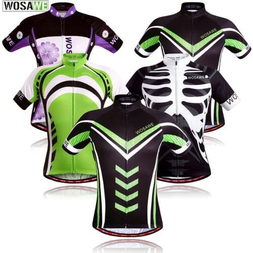 WOSAWE Cycling Jersey Summer Short Sleeve Quick Dry MTB Bike Cycling Clothing Ropa Maillot Ciclismo Racing Bicycle Jersey