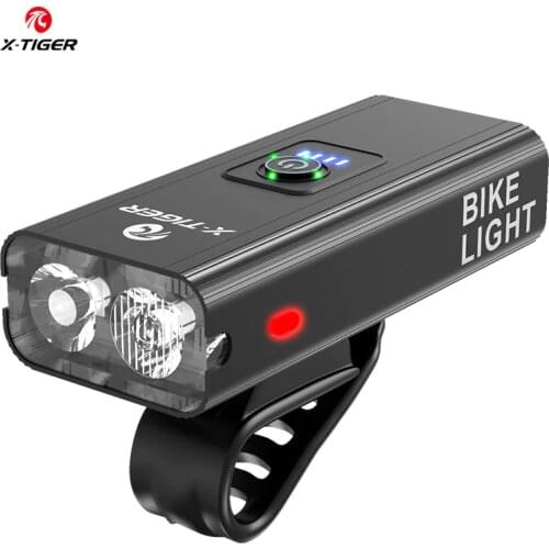 X-TIGER Bicycle Light IPX6 Waterproof 1200 Lumens USB Charging Bicycle Lamp 2400mAH MTB Road Bike Front Flashlight Headlight