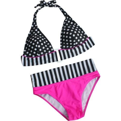 Women Swimsuit Swimwear Bikinis Swimsuits Girl Stripe Set Bandage Push-up Bathing Beachwear Sexy Белье Женское Комплект