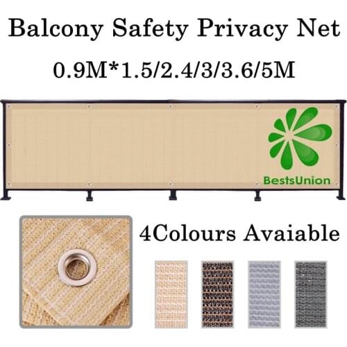 0.9M Wide Balcony Safety Privacy Net Outdoor Courtyard Railing Fence Net Keep Privacy Windproof Dustproof Sunshade Net