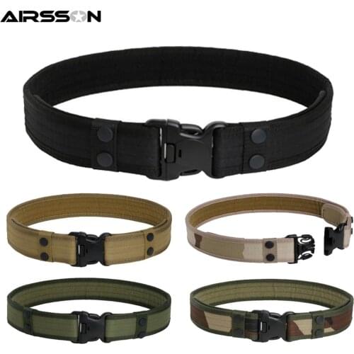 2 Inch Tactical Belt Military Combat Canvas Duty Sport Belt Plastic Buckle Army Adjustable Outdoor Fan Hook & Loop Waistband