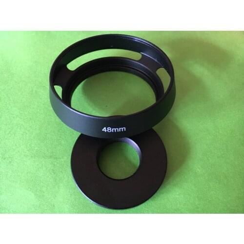 2 in 1 48mm Black Metal Lens Hood shade QL17 GIII R35 F2 E48/ R35 F2.8 E48/ R28 2.8 E48/R50 1.4 E48