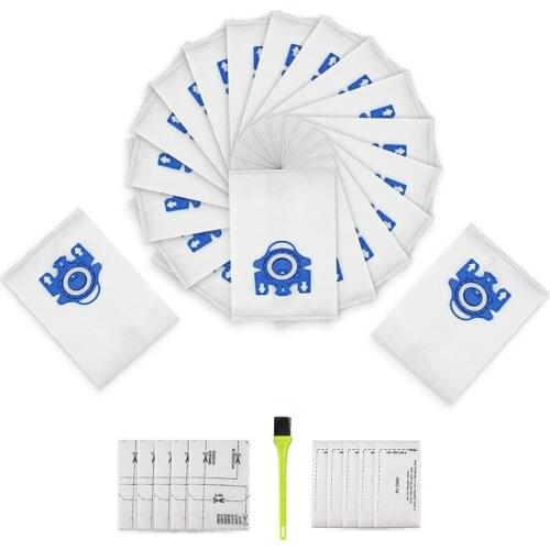 20 Pack 3D Airclean Bags Replacement For Miele GN Vacuum Bag With 5 Motor Protection Filters, 5 Airclean Filters