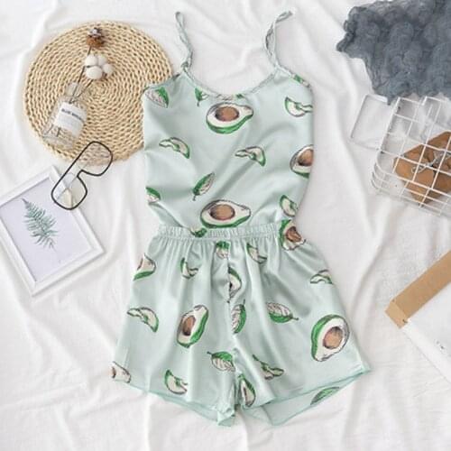 2021 Fashion Womens Pajamas Printed Simple Summer Sleepwear Soft Casual Home Wear Shorts Set 2 Pieces Home Clothes Pyjamas Plus